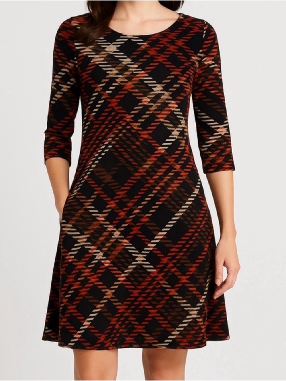 Jessica Howard Plaid Cozy Dress NWT Lined with Pockets Women’s S(A200)✨